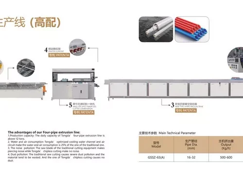 Used for Sale-TONGDA · One-out-Four PVC Electrical Conduit Extrusion Line