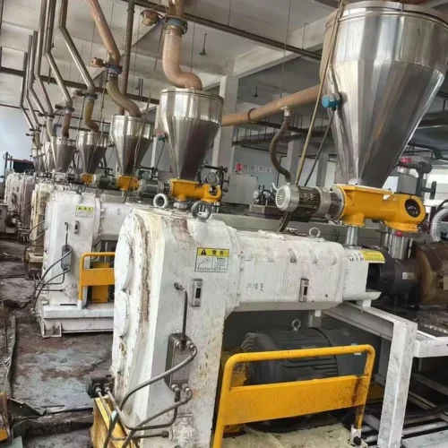 Used for Sale-DONGCAI SJZ65/132 WPC Profile Production Line · Aug. 2019 · Great Condition