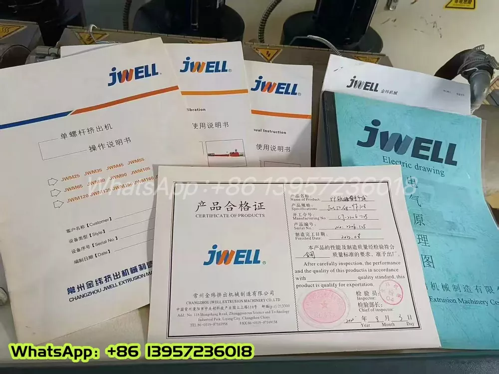 Used for Sale · 2022 JWELL JWS50/28-YF108 PP Pipe/Profile Extrusion Line