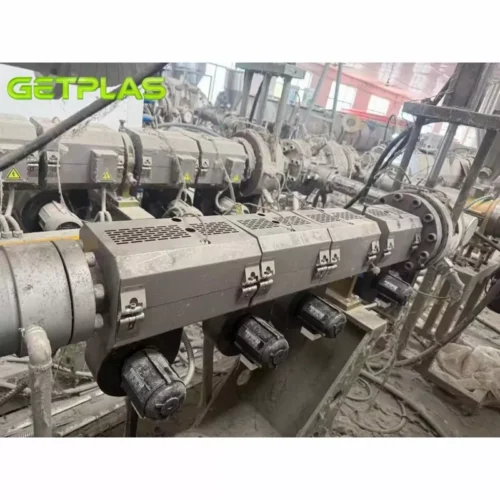 2023 JWELL2 Used 2023 JWELL JWGPE110 HDPE 3-Layer Co-Extrusion High-Speed Pipe Line