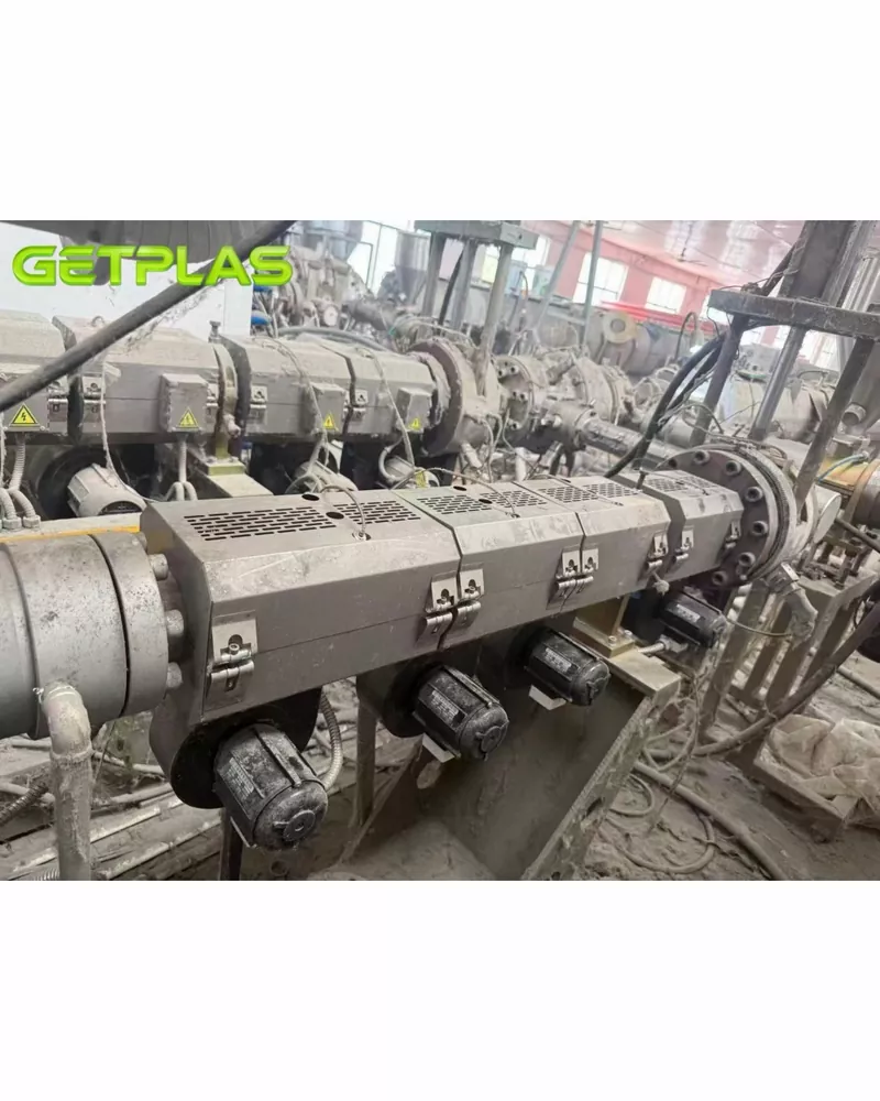 2023 JWELL2 Used 2023 JWELL JWGPE110 HDPE 3-Layer Co-Extrusion High-Speed Pipe Line