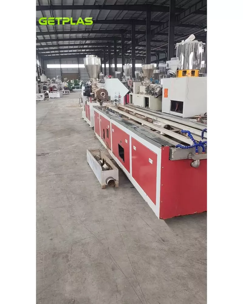 Used JWELL 65/132 PE WPC Extrusion Line SJZ65/132-YF240