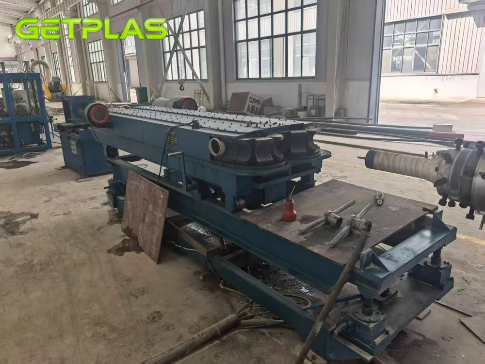 Jinhu PVC65 9 Used Jinhu PVC65 110mm Corrugated Pipe Production Line For Sale