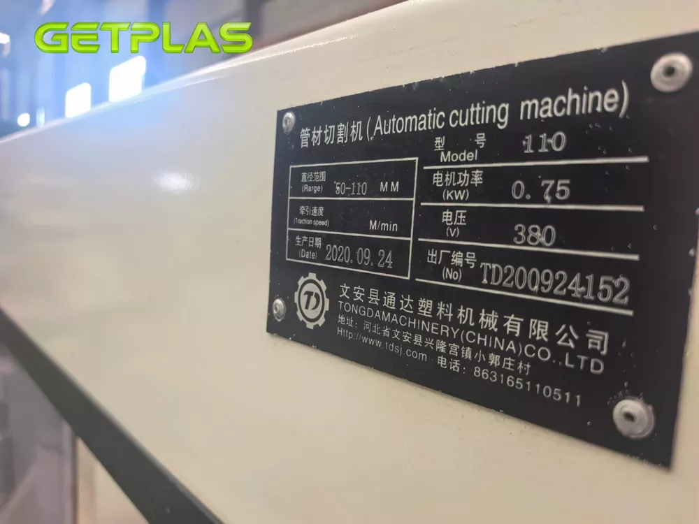 Used Tongda PVC50-110 Pipe Chipless Cutting Machine For Sale