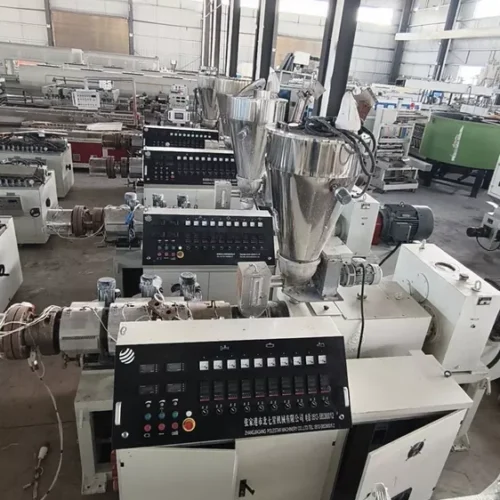 Used 2020 Zhangjiagang Beiqixing SJSZ65/132-YF240 PVC Profile Extrusion Line