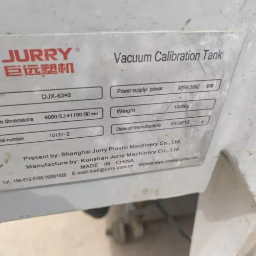 2015 JURRY Ø16–Ø63 Double-Strand PVC Pipe Extrusion Line