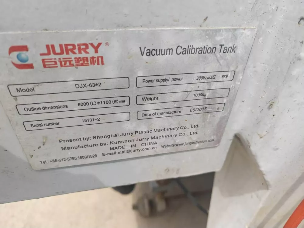 2015 JURRY Ø16–Ø63 Double-Strand PVC Pipe Extrusion Line